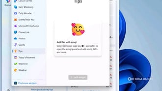 Novo widget de dicas e gestos no touchpad