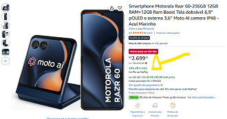 Motorola Razr 60 com menor preço do ano na Amazon!