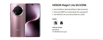 O Honor Magic 7 Lite já está disponível de forma oficial aqui no Brasil.