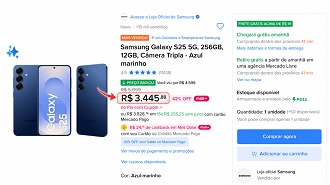 Promoção do Galaxy S25