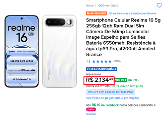 Oferta do realme 16 5G