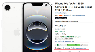 Oferta do iPhone 16e
