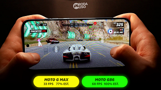 Jogamos Asphalt com tudo no máximo e limite de FPS em 60.