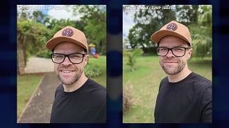 Recorte do modo retrato na câmera de selfie