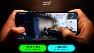COD Mobile: 54 FPS no Moto G Max contra 89 FPS no Moto G86