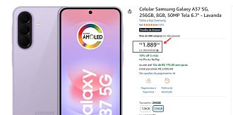 Promoção do Galaxy A37 de 256GB