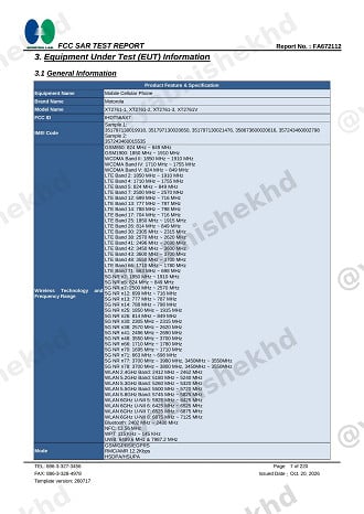 Suposto Razr 80 na FCC