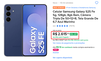 Oferta do Galaxy S25 FE