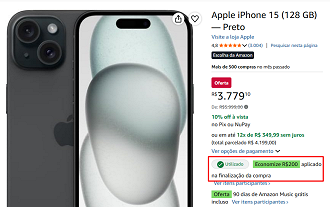 Oferta do iPhone 15