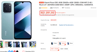 Oferta do POCO C85 4G