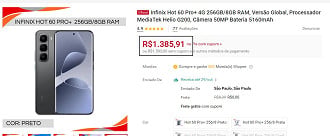Infinix Hot 60 Pro+ em promoção.