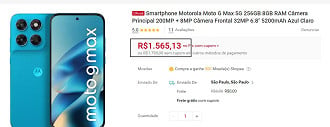 Motorola Moto G Max em oferta.