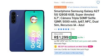 Oferta do Galaxy A27