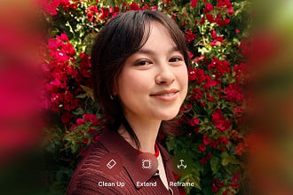 Ferramentas Limpar, Expandir e Reenquadrar no app Fotos (Imagem: Divulgação/Apple)