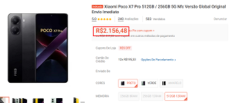 Oferta do POCO X7 Pro
