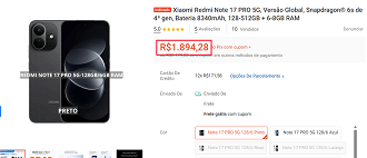 Oferta do Redmi Note 17 Pro