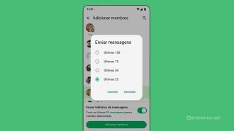 Novos participantes poderão receber o histórico do grupo