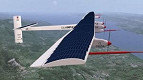 Avião movido a energia solar realiza primeiro voo intercontinental Avião movido a energia solar realiza primeiro voo intercontinental