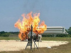 Nave experimental da NASA pega fogo durante testes