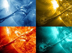 Nasa divulga novas imagens de forte explosão solar Nasa divulga novas imagens de forte explosão solar