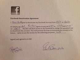 Pai oferece US$ 200 para filha ficar longe do Facebook
