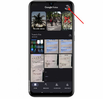 Passo 1 de: Como limpar as fotos do celular e liberar espaço com o Google Fotos?