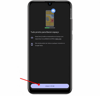 Passo 3 de: Como limpar as fotos do celular e liberar espaço com o Google Fotos?