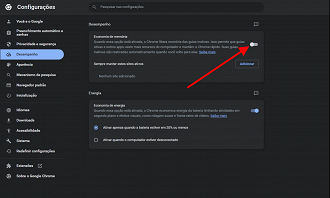 Passo 4 de: Como ativar o modo de economia de memória no Chrome