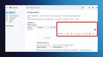 Passo 5 de: Como colocar assinatura no Gmail?