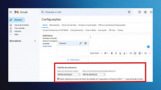 Passo 6 de: Como colocar assinatura no Gmail?