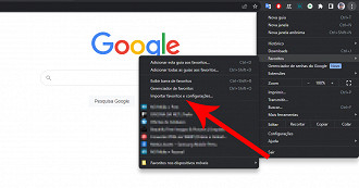 Passo 2 de: Como importar favoritos no Google Chrome