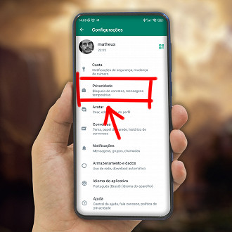Passo 4 de: Como tirar a biometria do WhatsApp