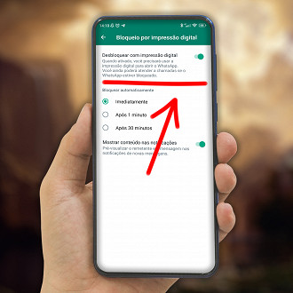 Passo 6 de: Como tirar a biometria do WhatsApp