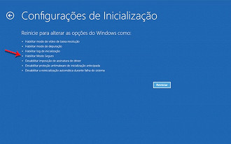 Passo 5 de: Como iniciar o Windows 10 em Modo de Segurança