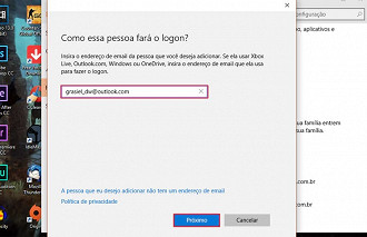 Passo 4 de: Como criar um usuário no Windows 10?