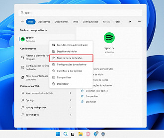 Passo 3 de: Como fixar/remover ícones da barra de tarefas do Windows 11