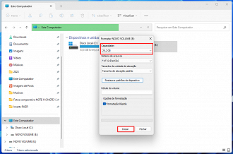 Passo 7 de: Como recuperar a capacidade total do pendrive ou cartão de memória