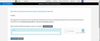 Passo 1 de: Como consultar a situação cadastral de um CNPJ