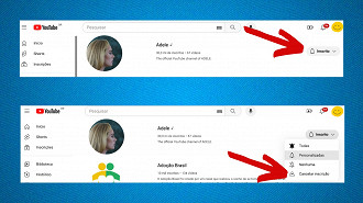 Passo 4 de: Como se desinscrever de um canal no YouTube manualmente