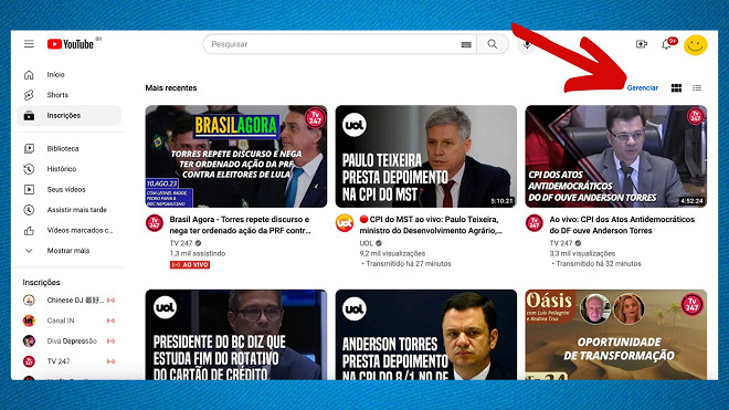 Como desinscrever de todos os canais do YouTube de uma vez só?