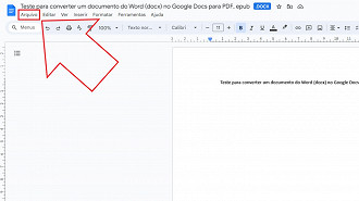 Passo 8 de: Como converter documentos do Word (docx) com o Google Docs para PDF, epub, entre outros