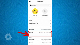 Passo 4 de: Como colocar um link na bio do TikTok?