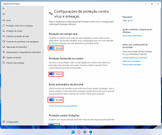 Passo 5 de: Desativando o Windows Defender e Firewall no W11