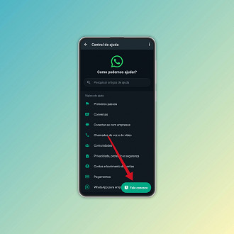 Passo 3 de: Como acionar o suporte do WhatsApp pelo aplicativo