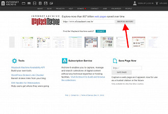 Passo 2 de: Como visualizar versões antigas de sites da internet