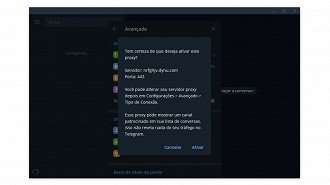 Passo 2 de: Como configurar um PROXY no Telegram para computador (desktop)