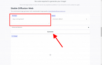 Passo 2 de: Como gerar imagens no Stable Diffusion Web