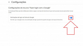 Passo 5 de: Como desativar o aviso com a mensagem para “Fazer login com o Google” definitivamente