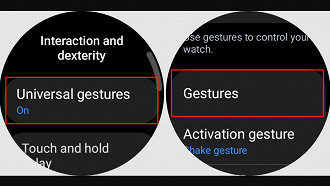 Passo 6 de: Como personalizar gestos universais no Galaxy Watch 6, 5 ou 4