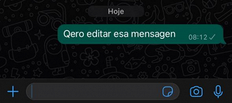 Passo 1 de: Como editar mensagens no WhatsApp - Celular